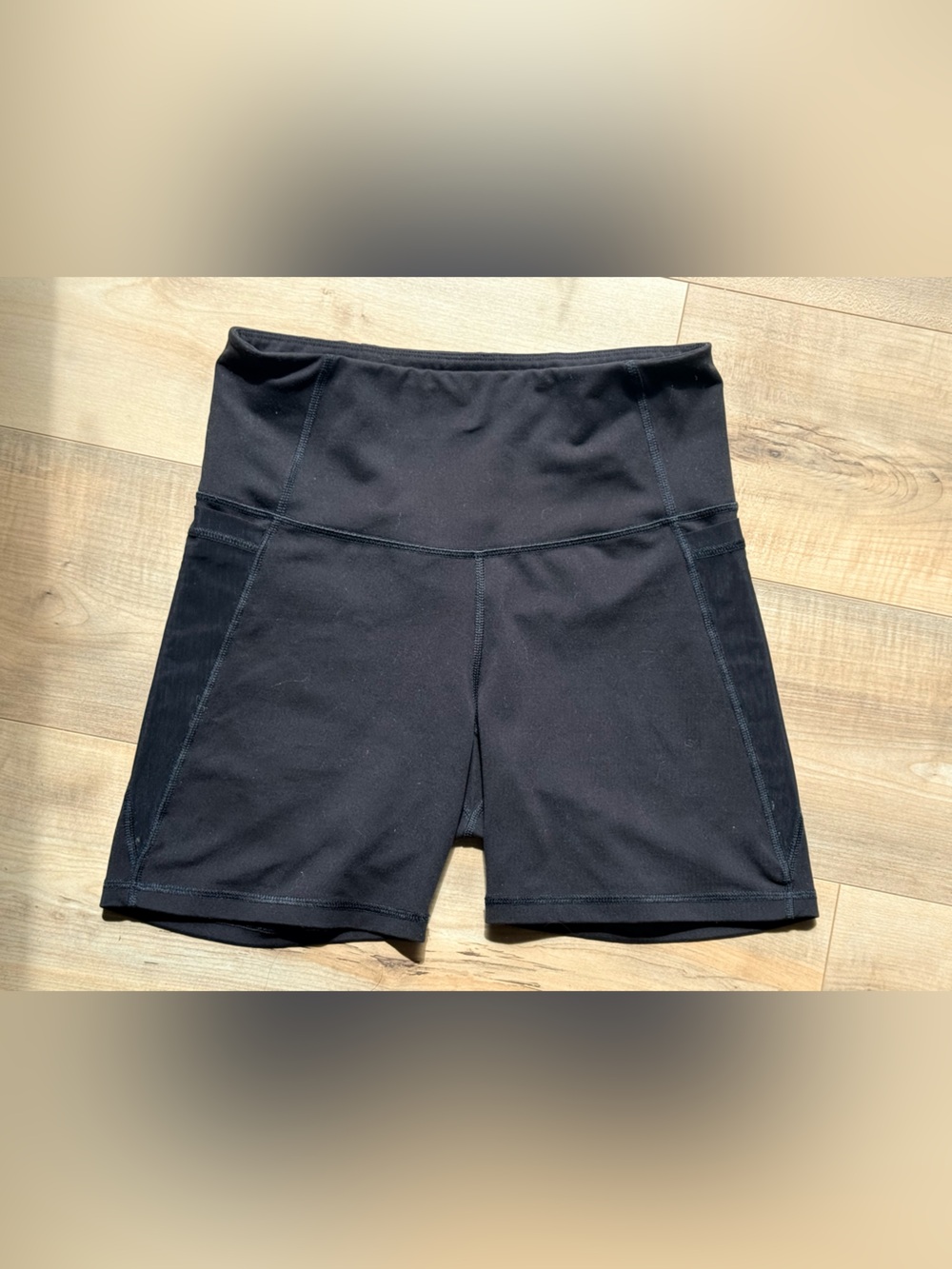 Old Navy Leopard Print Athletic Shorts AND Old Navy Black Bike Shorts (2) - Picture 4 of 6